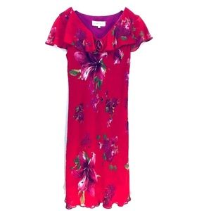 Donna Ricco Summer Floral Short Sleeve Dress